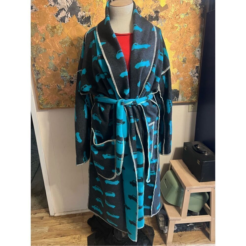 RARE David Fussengger Textil Cotton blend Men's  Classic Car Blanket Robe L-XL